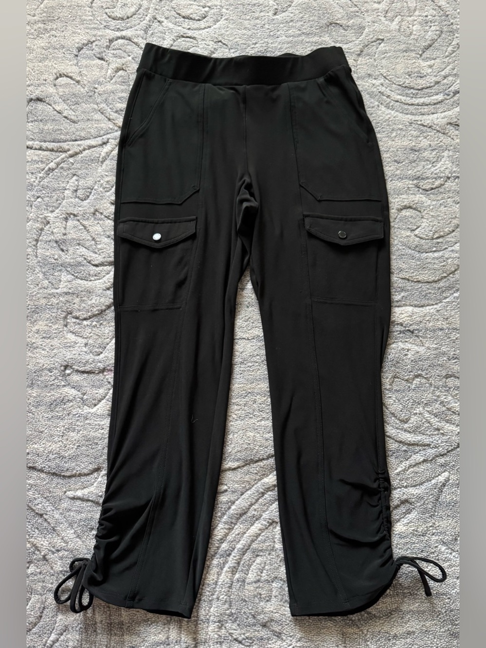 White House Black Market Black Cropped Cargo Pants